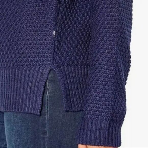Gap NWT Textured Midnight Navy Crew Neck Sweater Size XL - Picture 3 of 14
